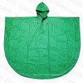 Wholesale Green Color PVC Adult & Children Rain Poncho / Rain Cape